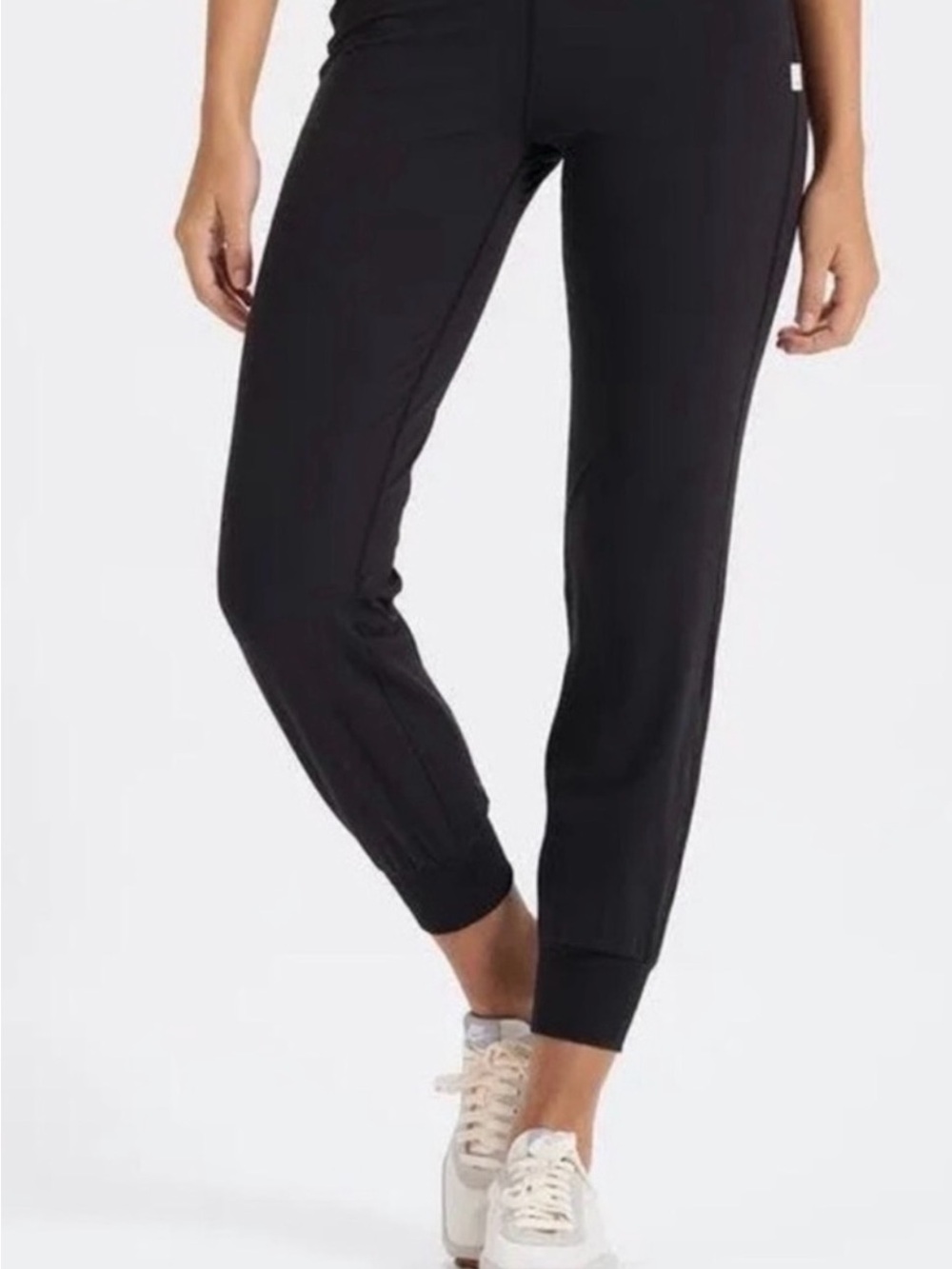 Vuori Black Track Joggers - Slim Cuffed Style